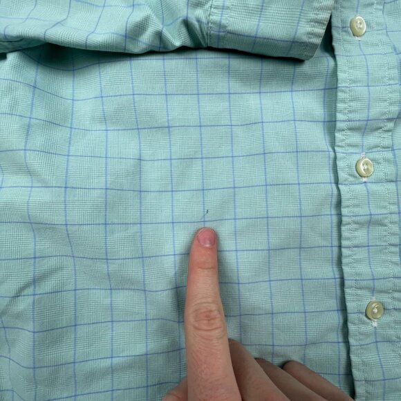 Ralph Lauren Performance Classic Fit Button Up Shirt Small Blue Check L/S - Picture 11 of 14